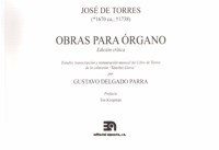 Obras para órgano de José de Torres, vol. I
