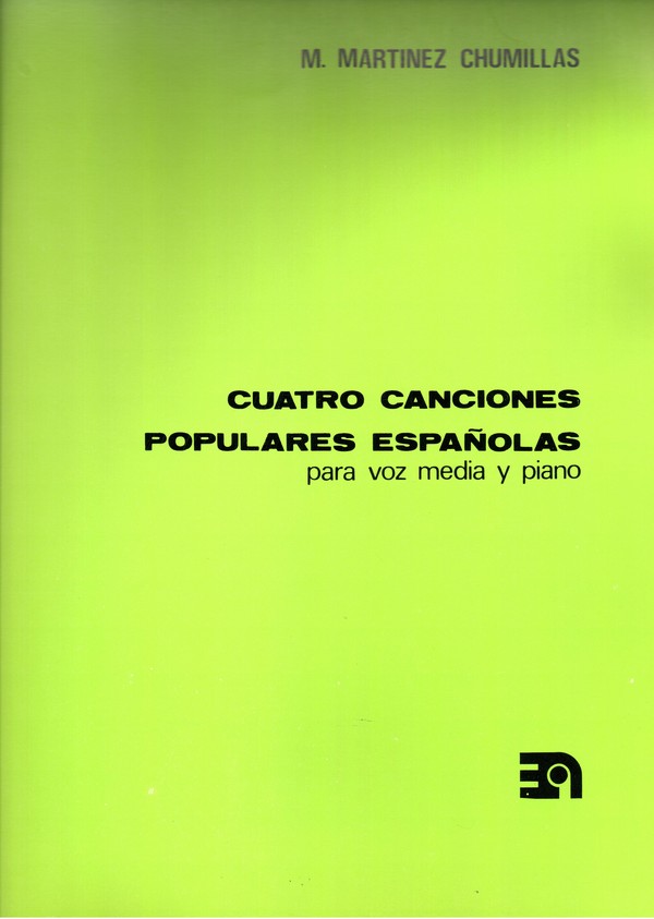 Cuatro canciones populares españolas
Para voz media y piano