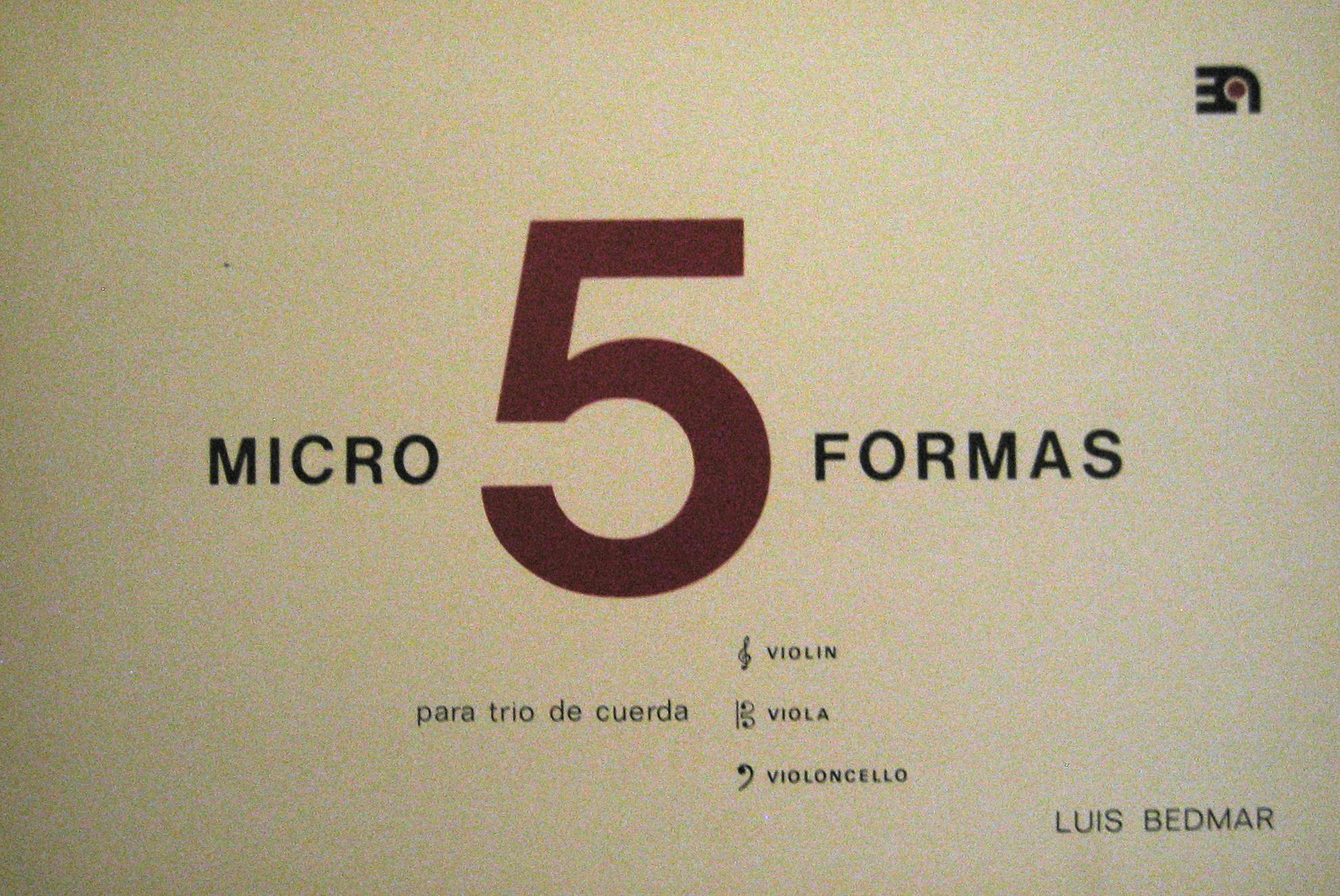 5 microformas
Para trío de cuerda